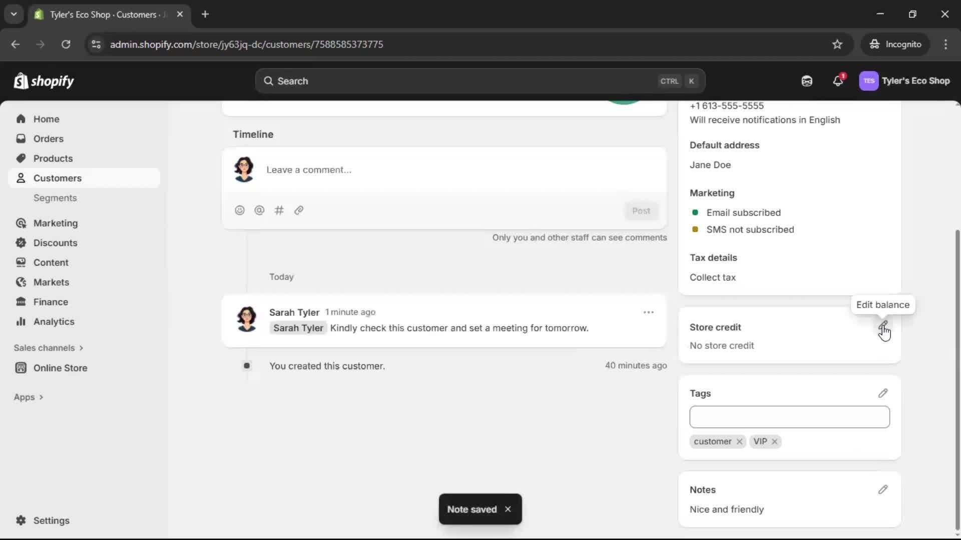 CRM screenshot