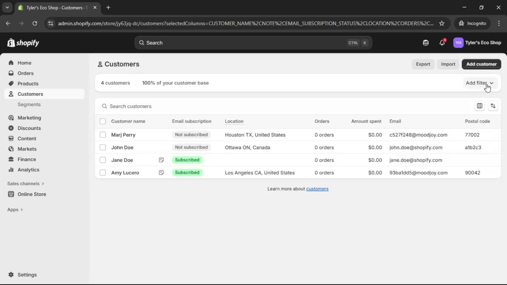CRM screenshot