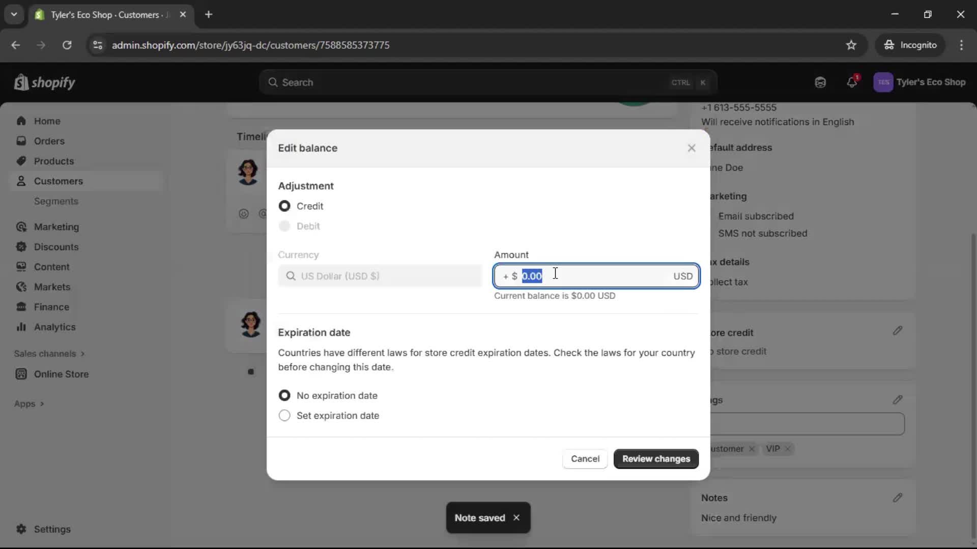 CRM screenshot