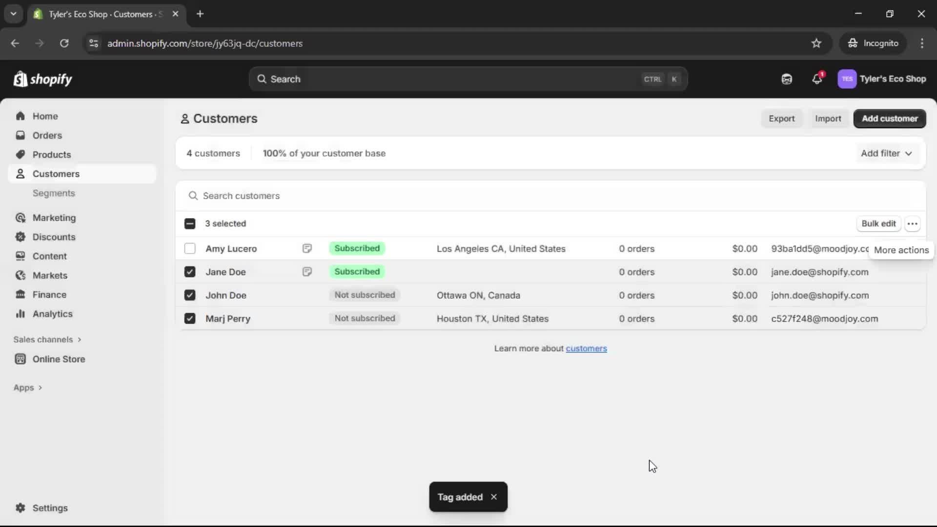 CRM screenshot