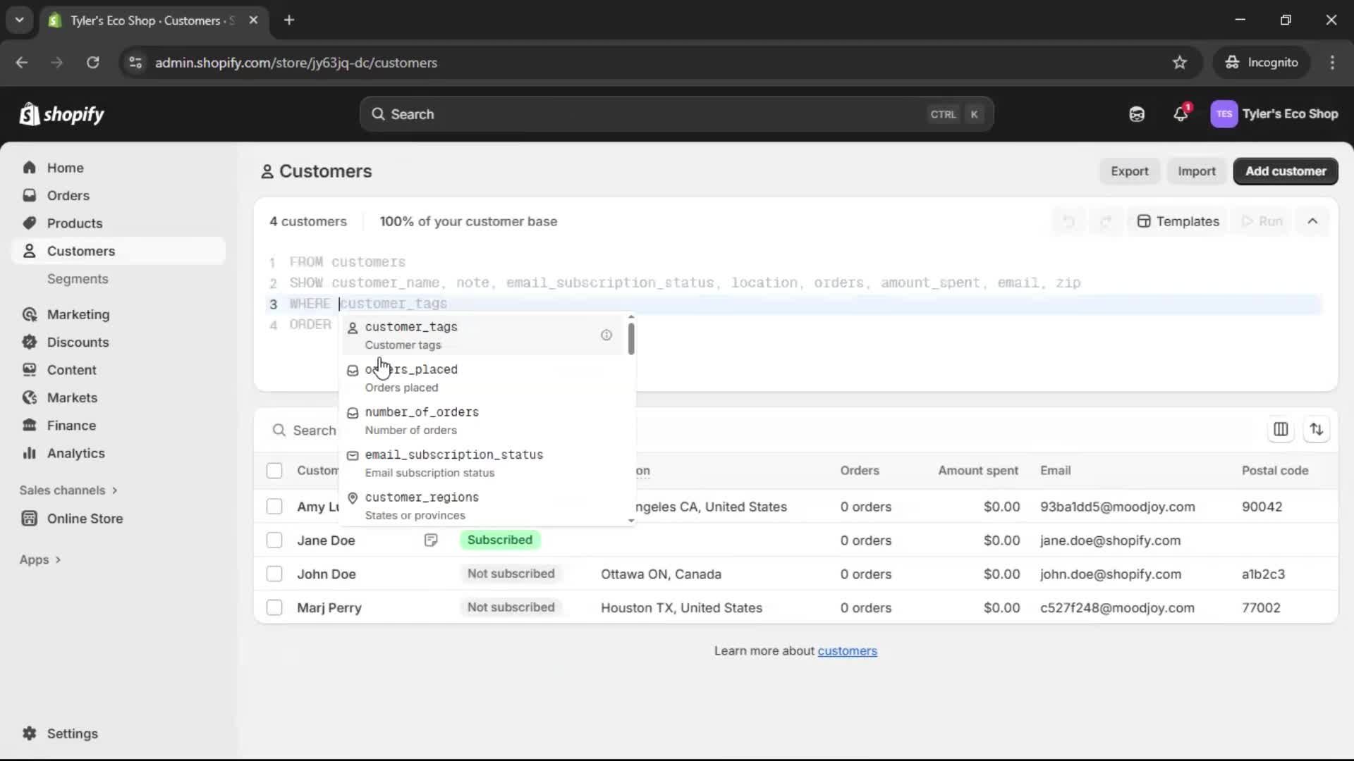 CRM screenshot