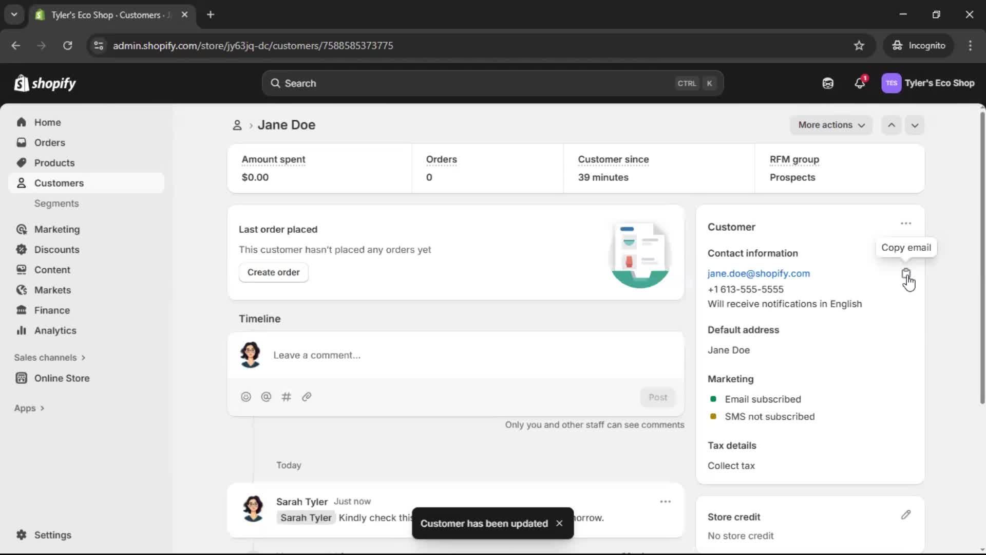 CRM screenshot