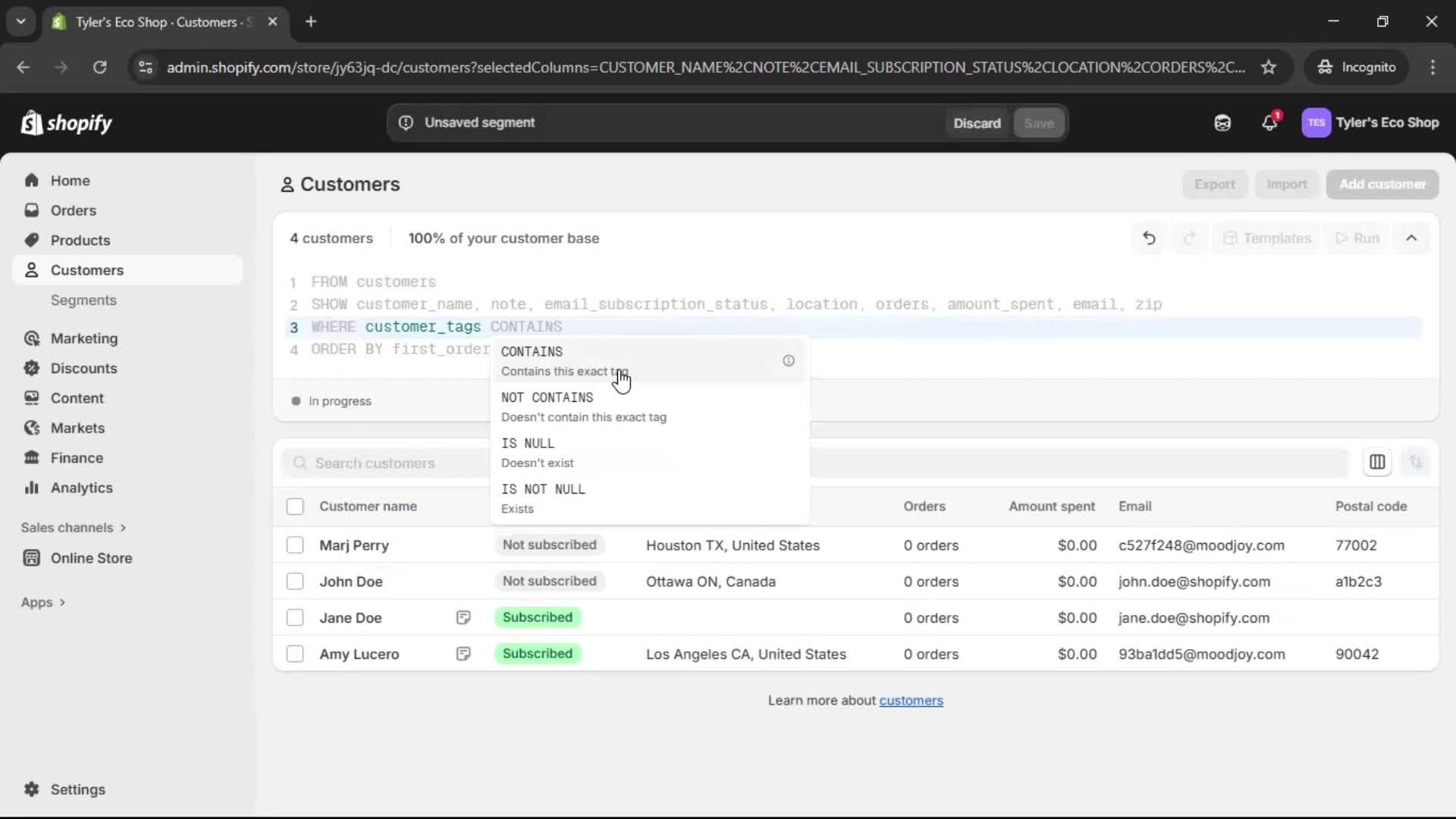 CRM screenshot