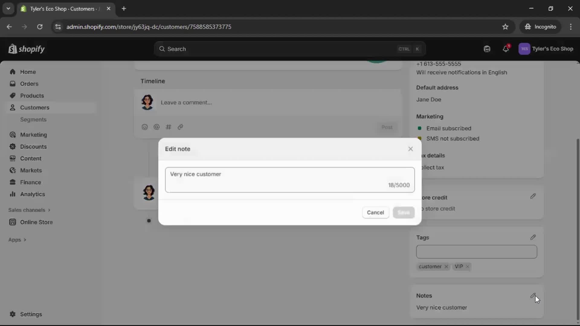 CRM screenshot