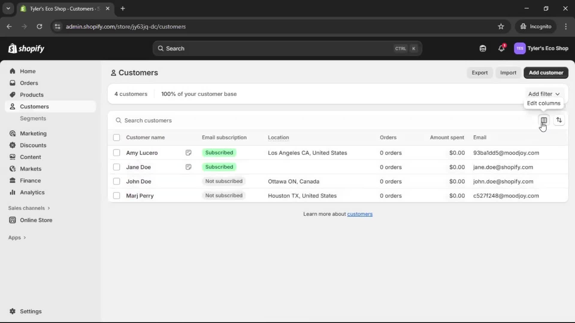 CRM screenshot