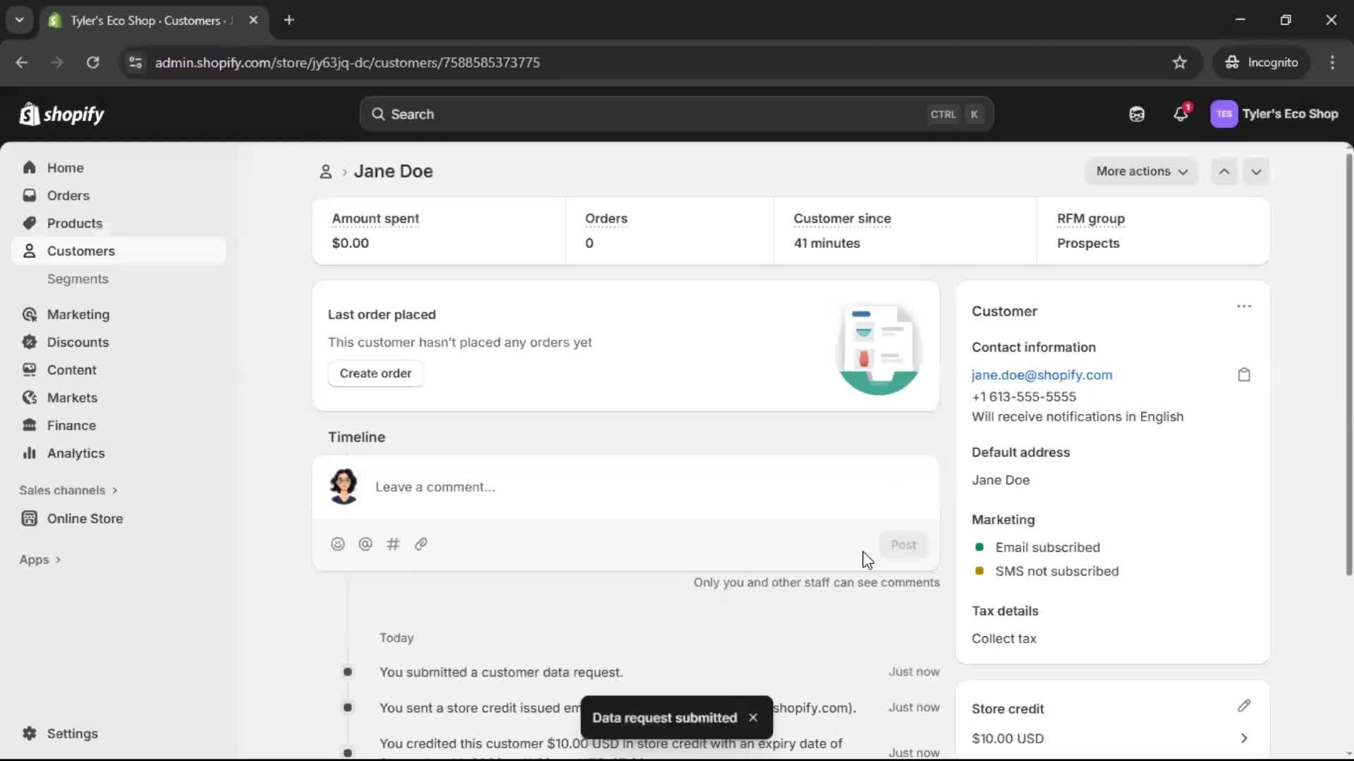 CRM screenshot