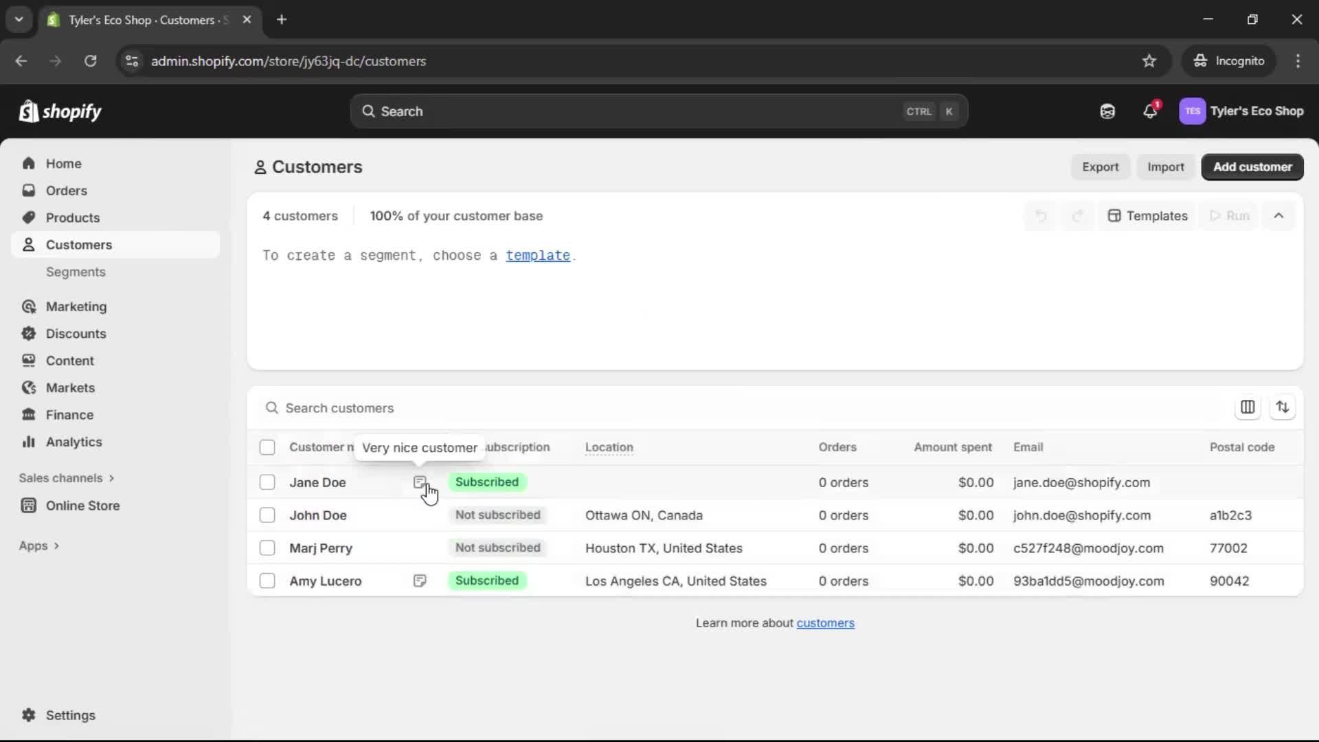CRM screenshot