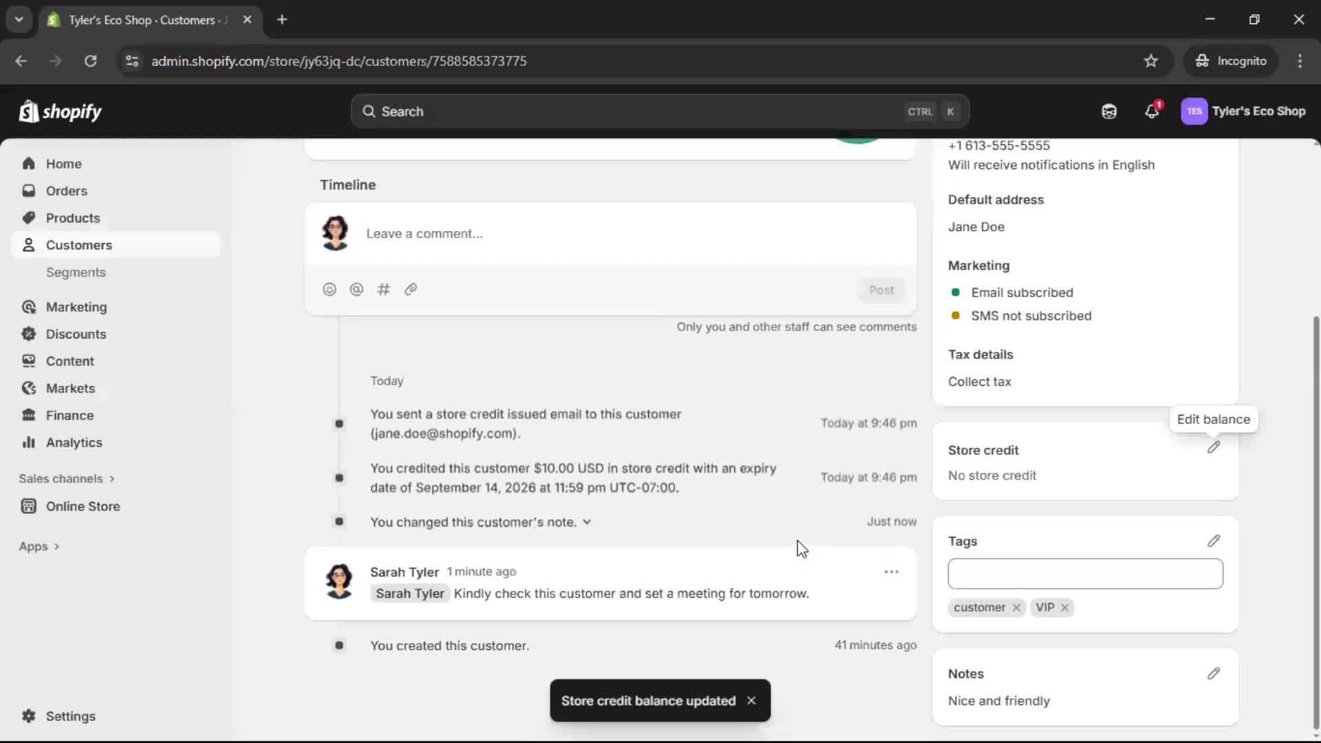 CRM screenshot