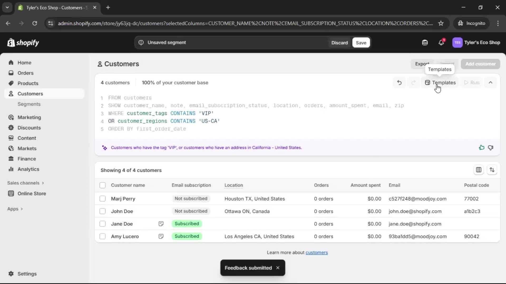 CRM screenshot