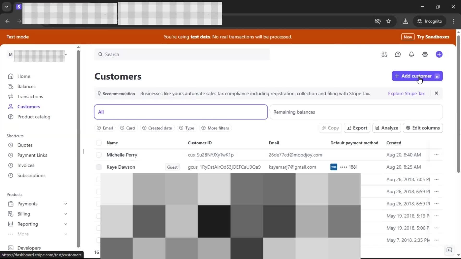CRM screenshot