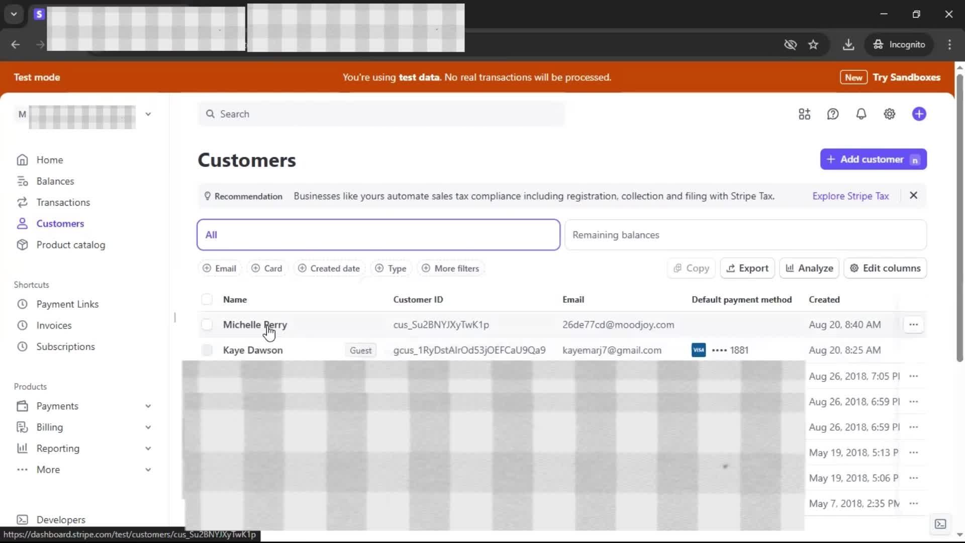 CRM screenshot