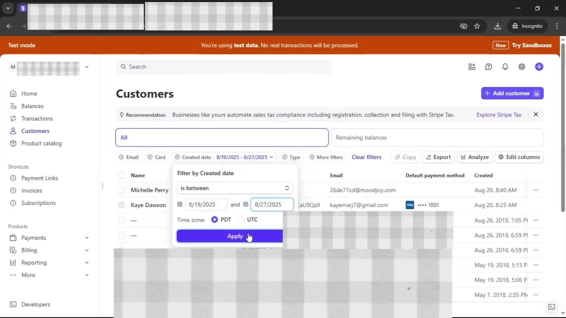 CRM screenshot