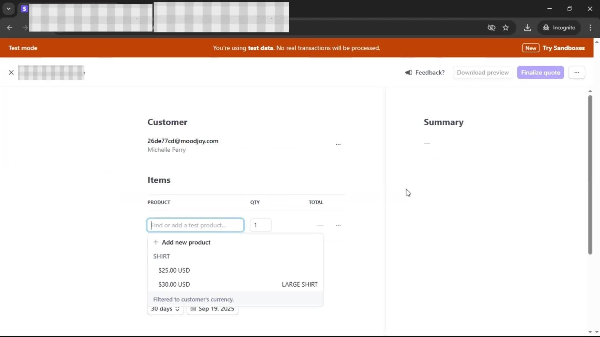 CRM screenshot