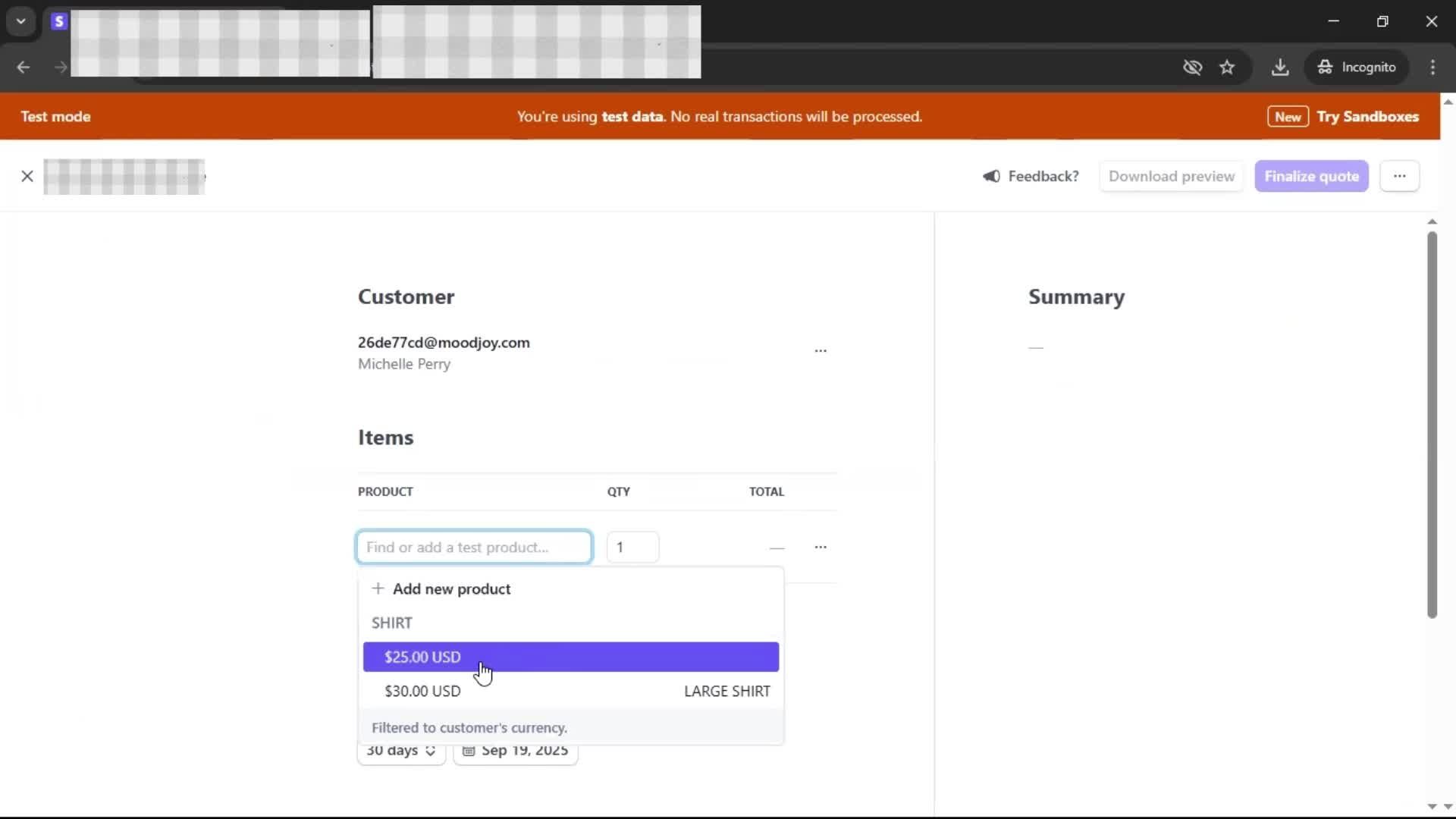 CRM screenshot