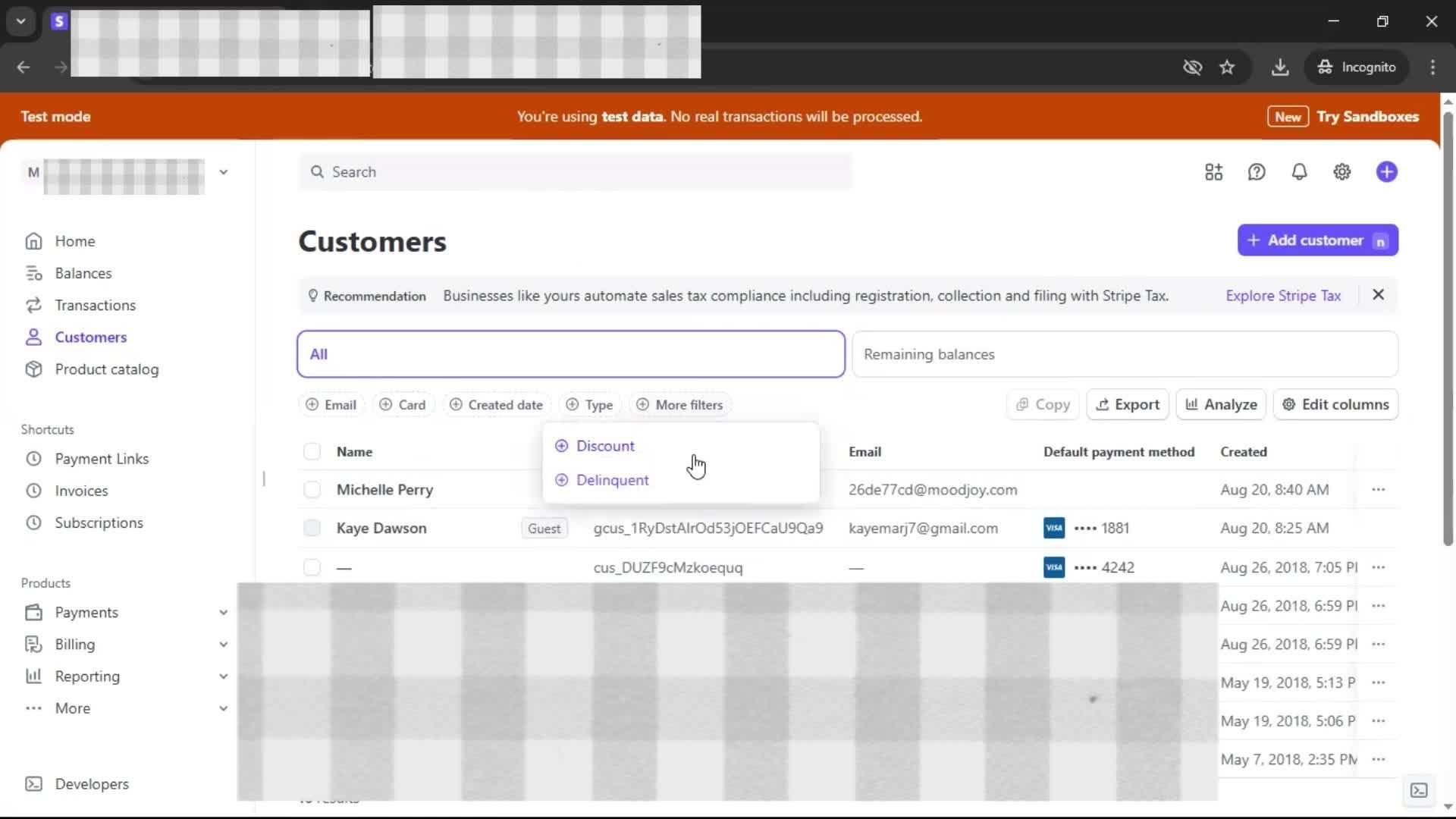 CRM screenshot