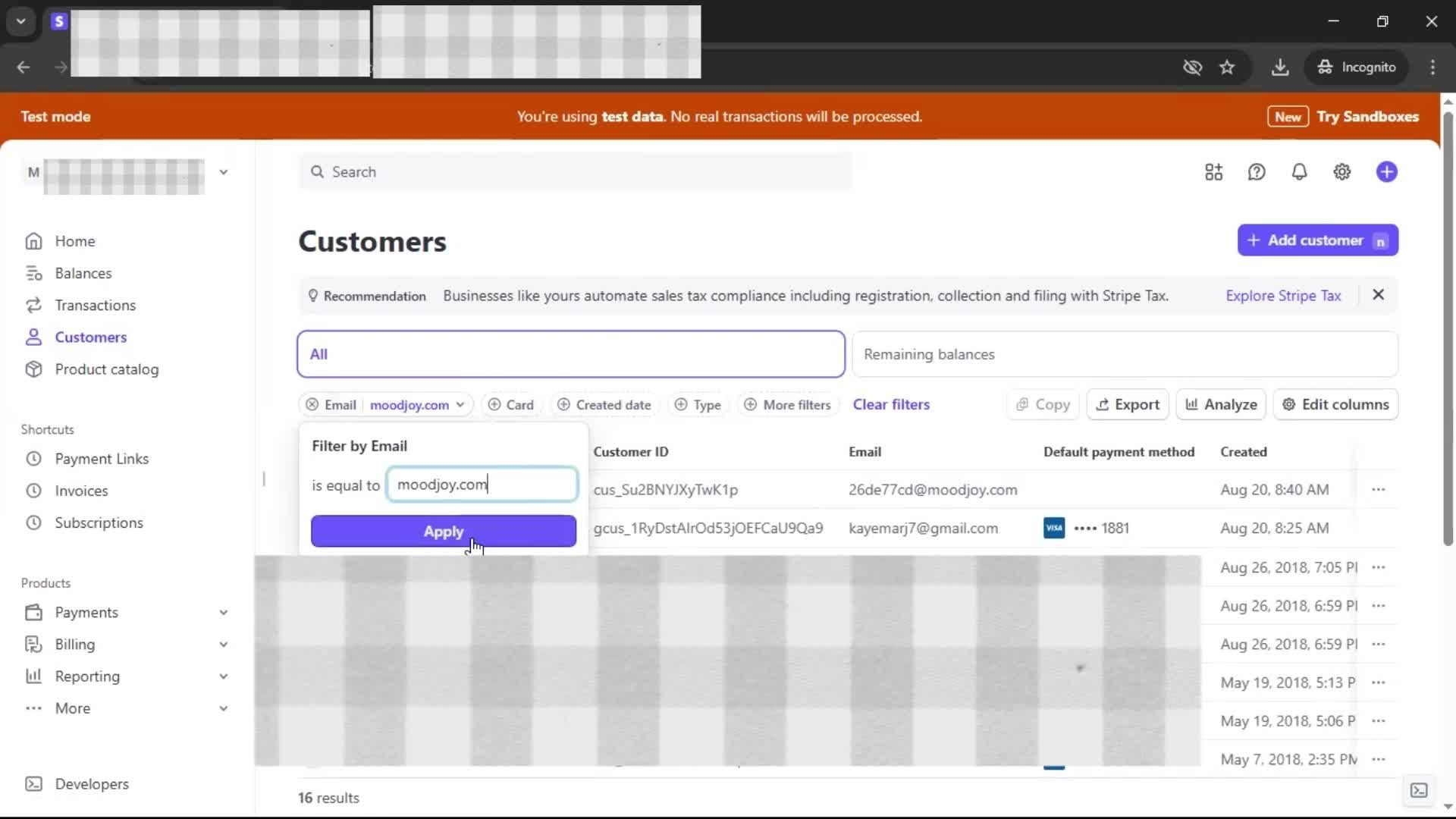 CRM screenshot