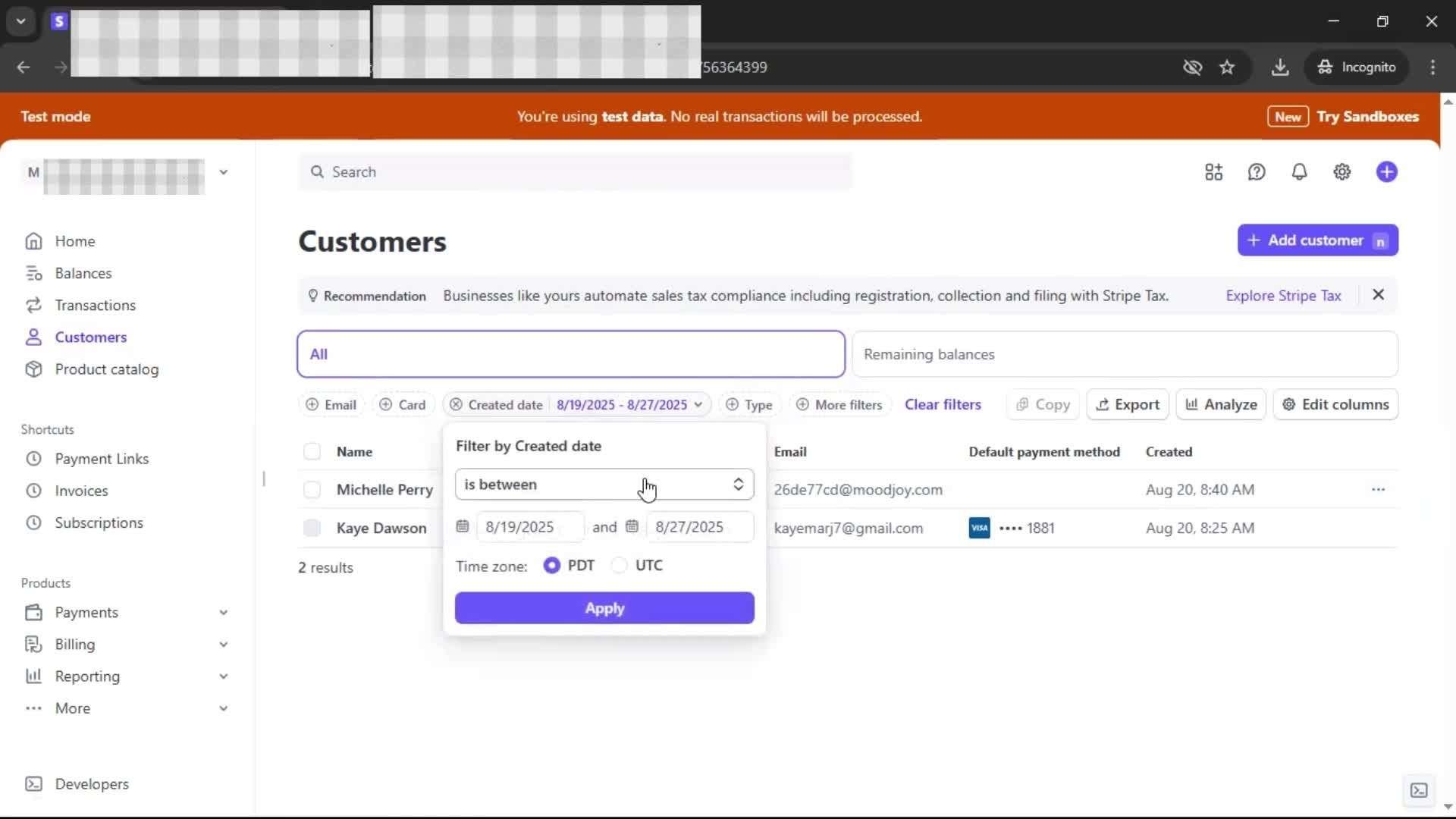 CRM screenshot