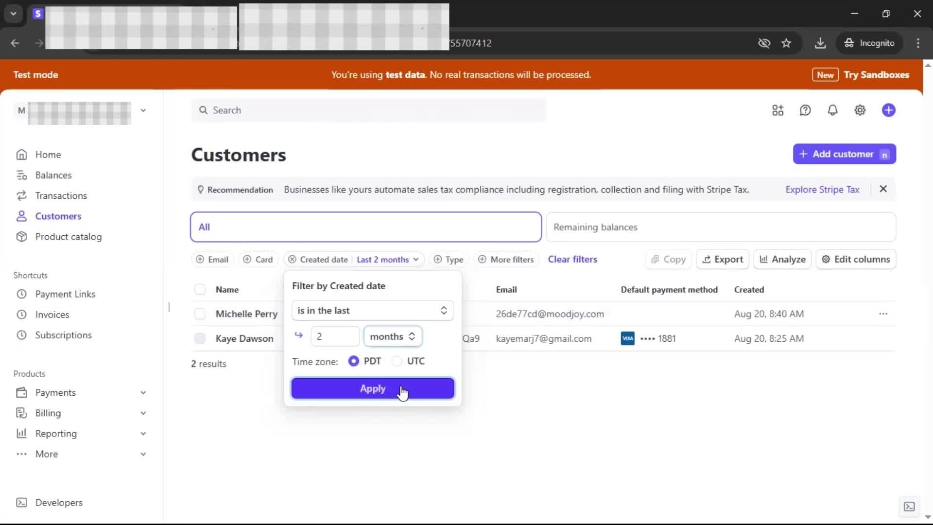CRM screenshot