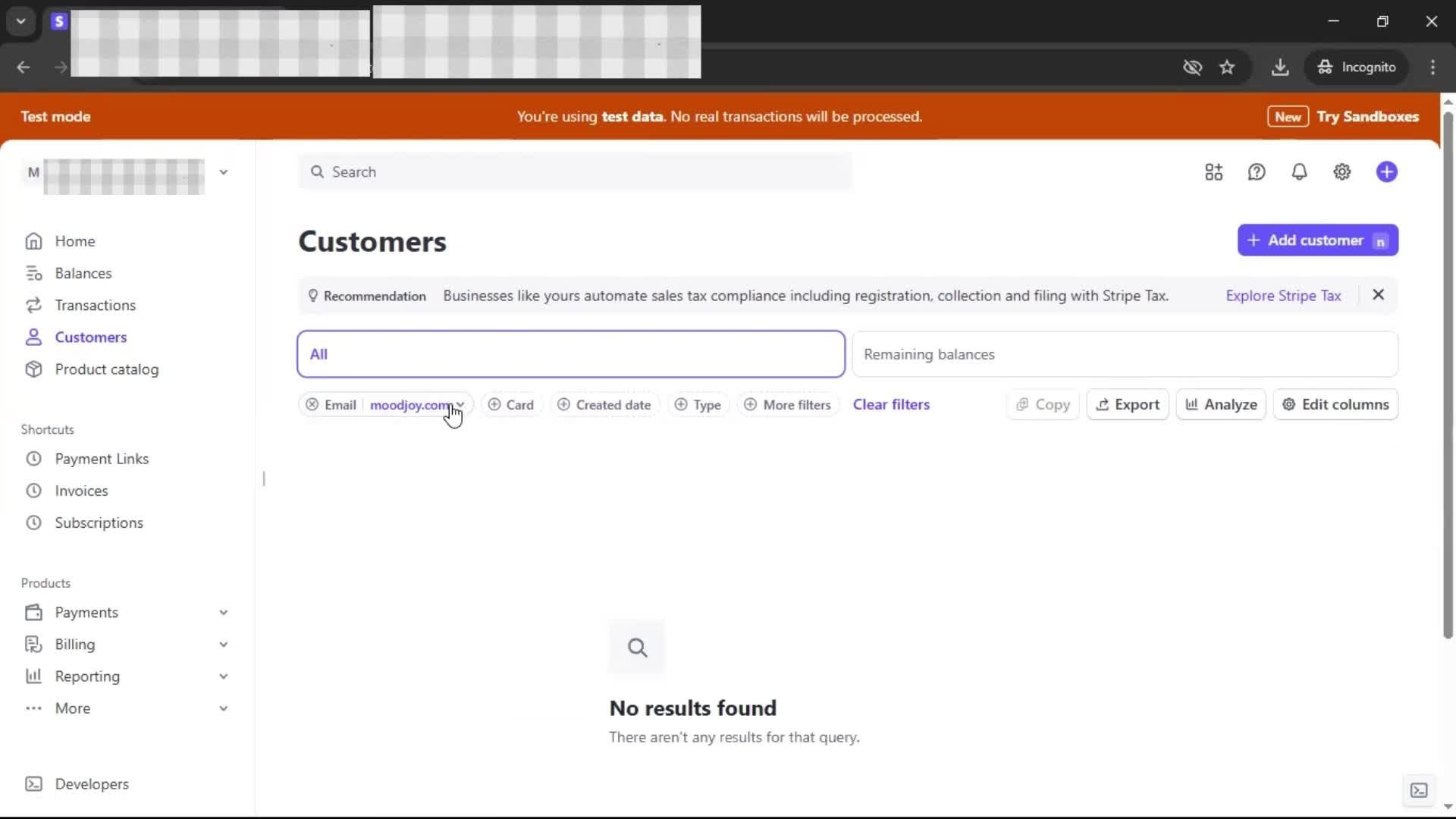CRM screenshot
