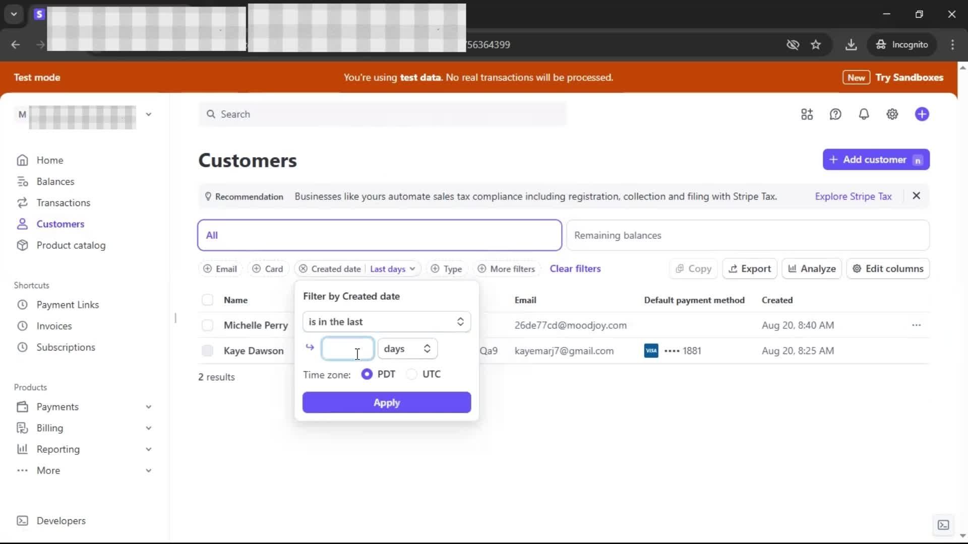 CRM screenshot