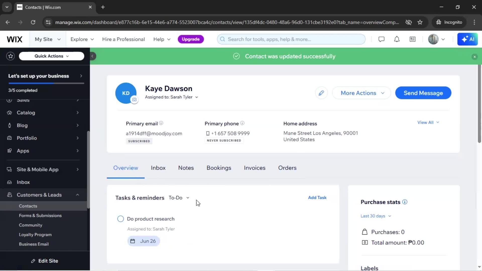CRM screenshot