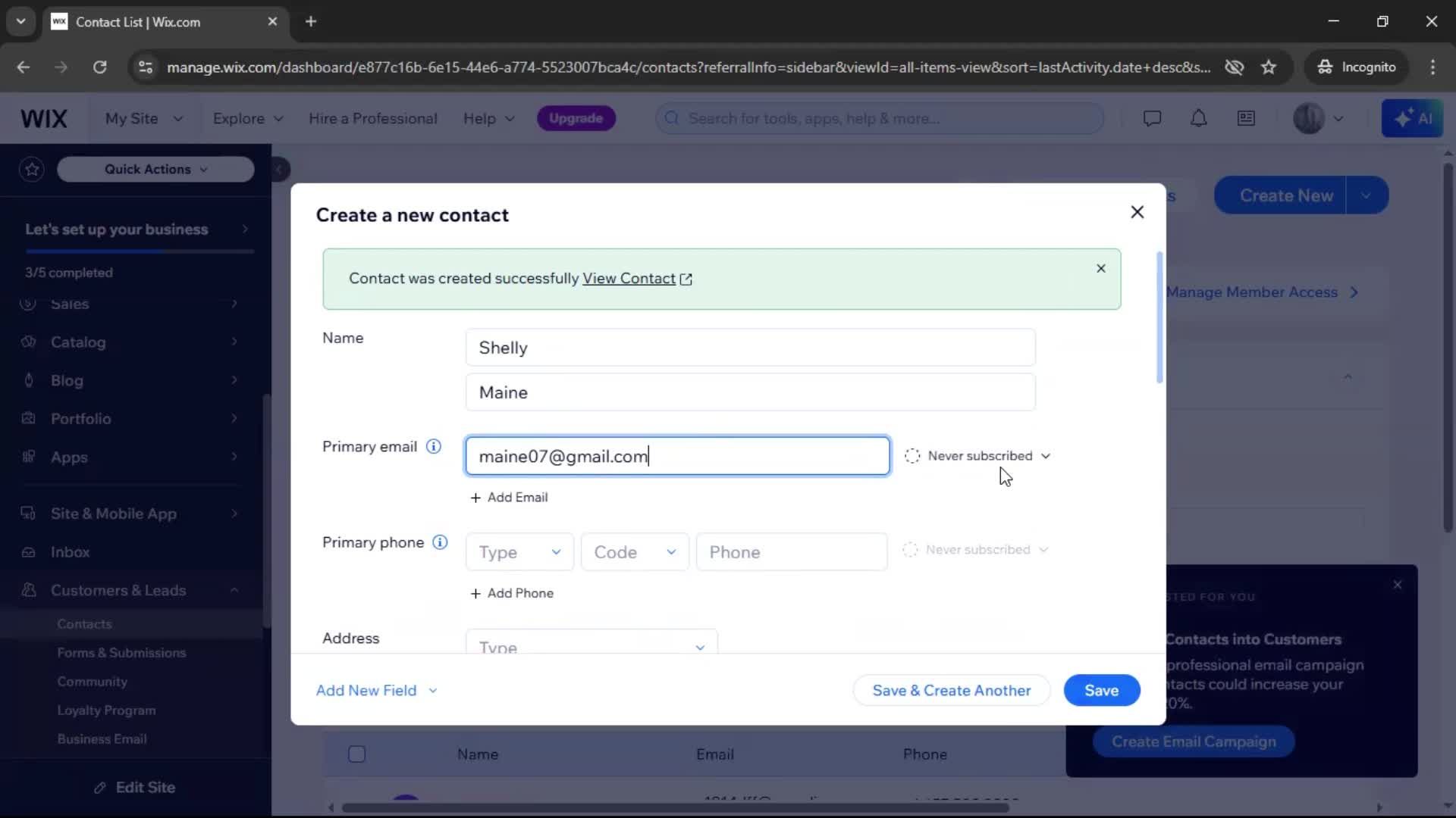 CRM screenshot