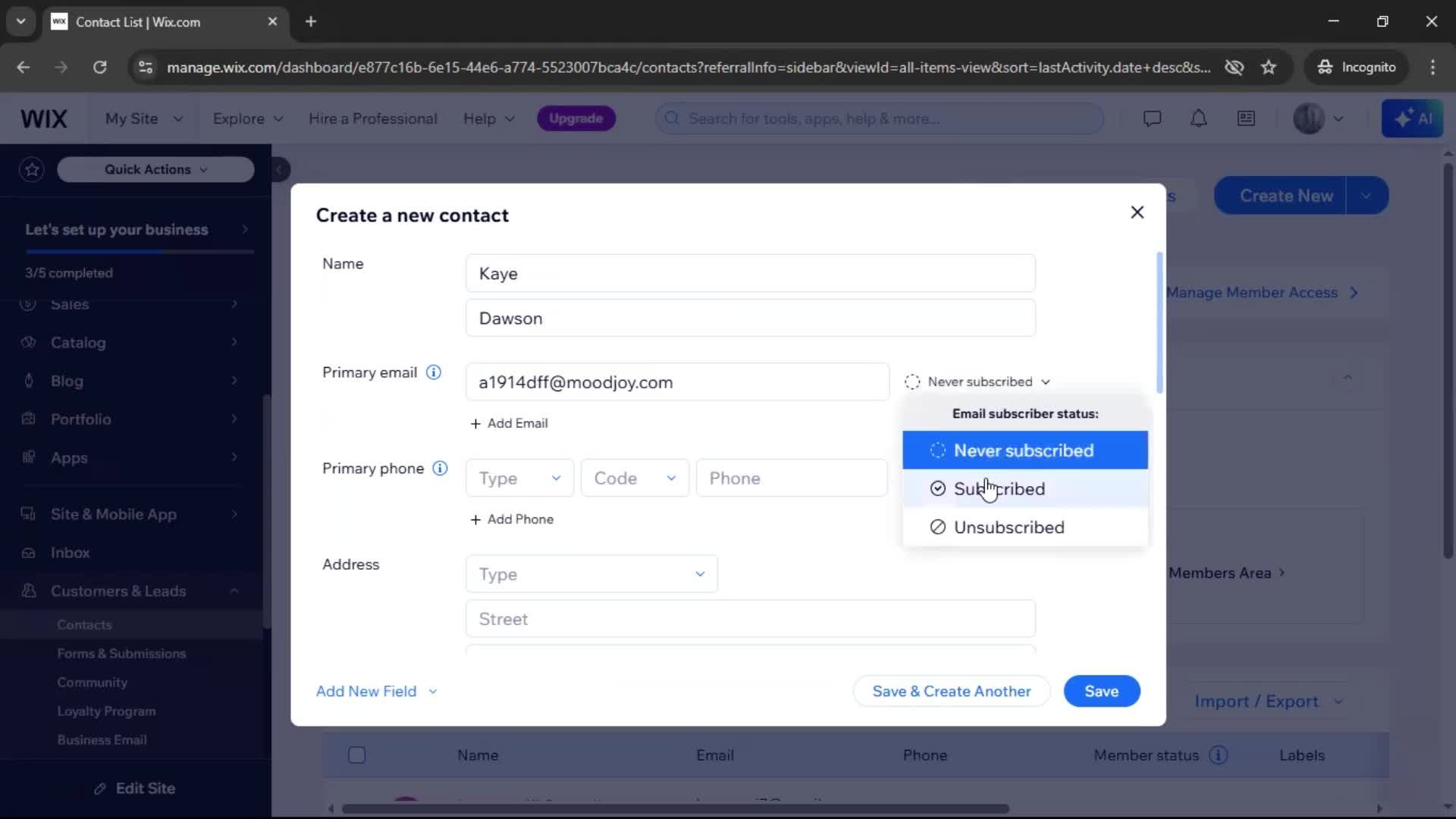 CRM screenshot