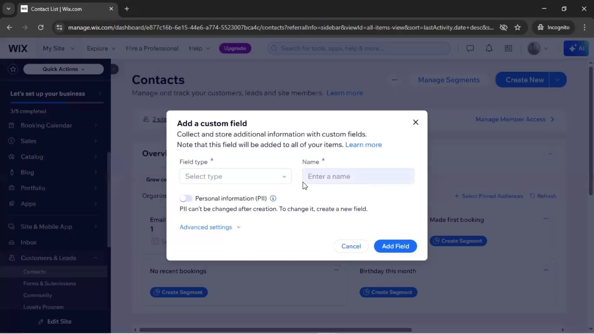 CRM screenshot