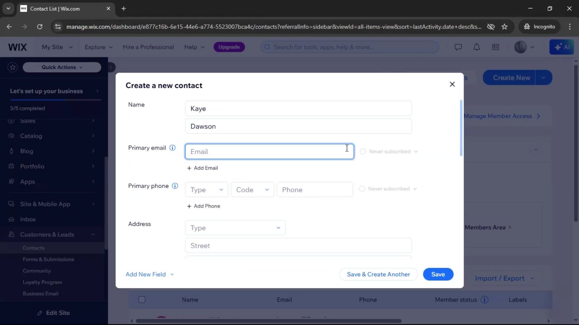 CRM screenshot