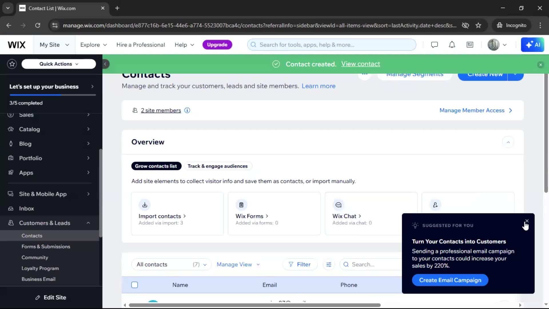 CRM screenshot