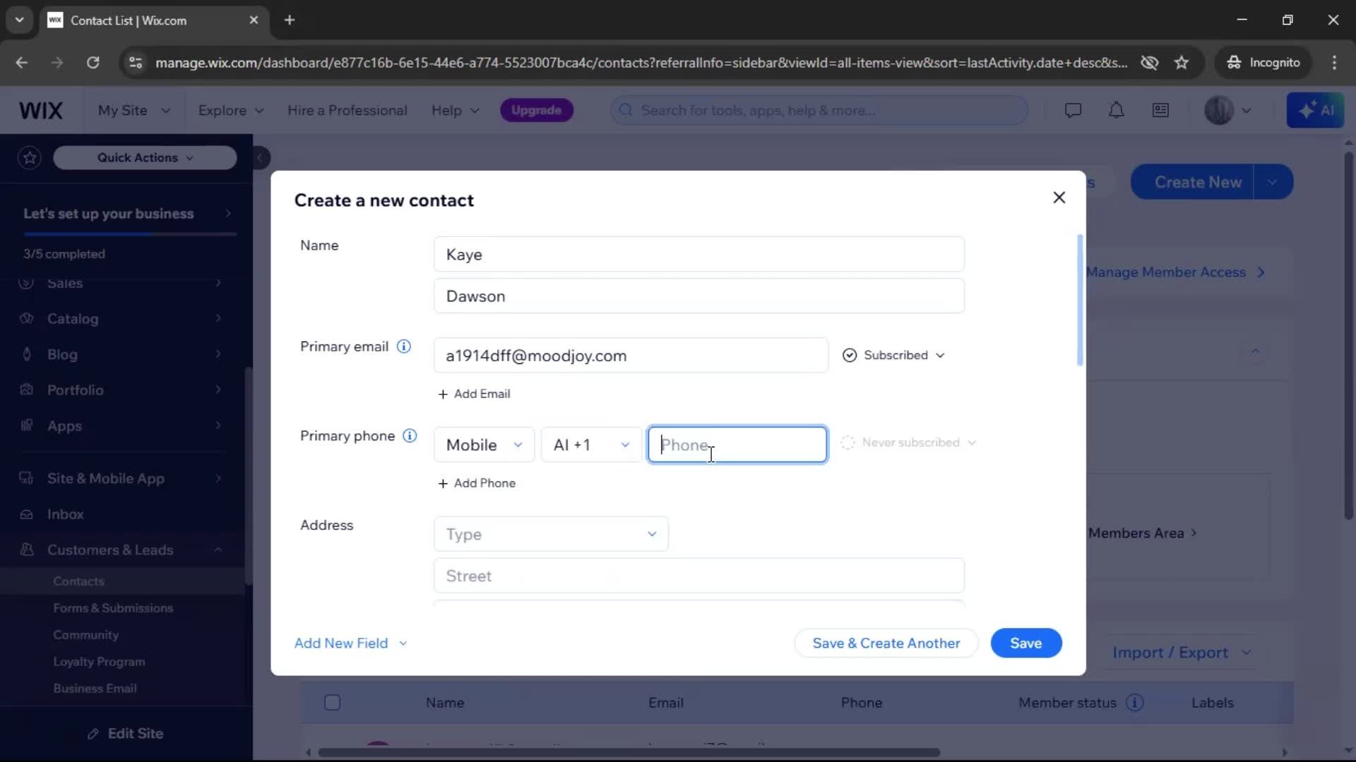 CRM screenshot