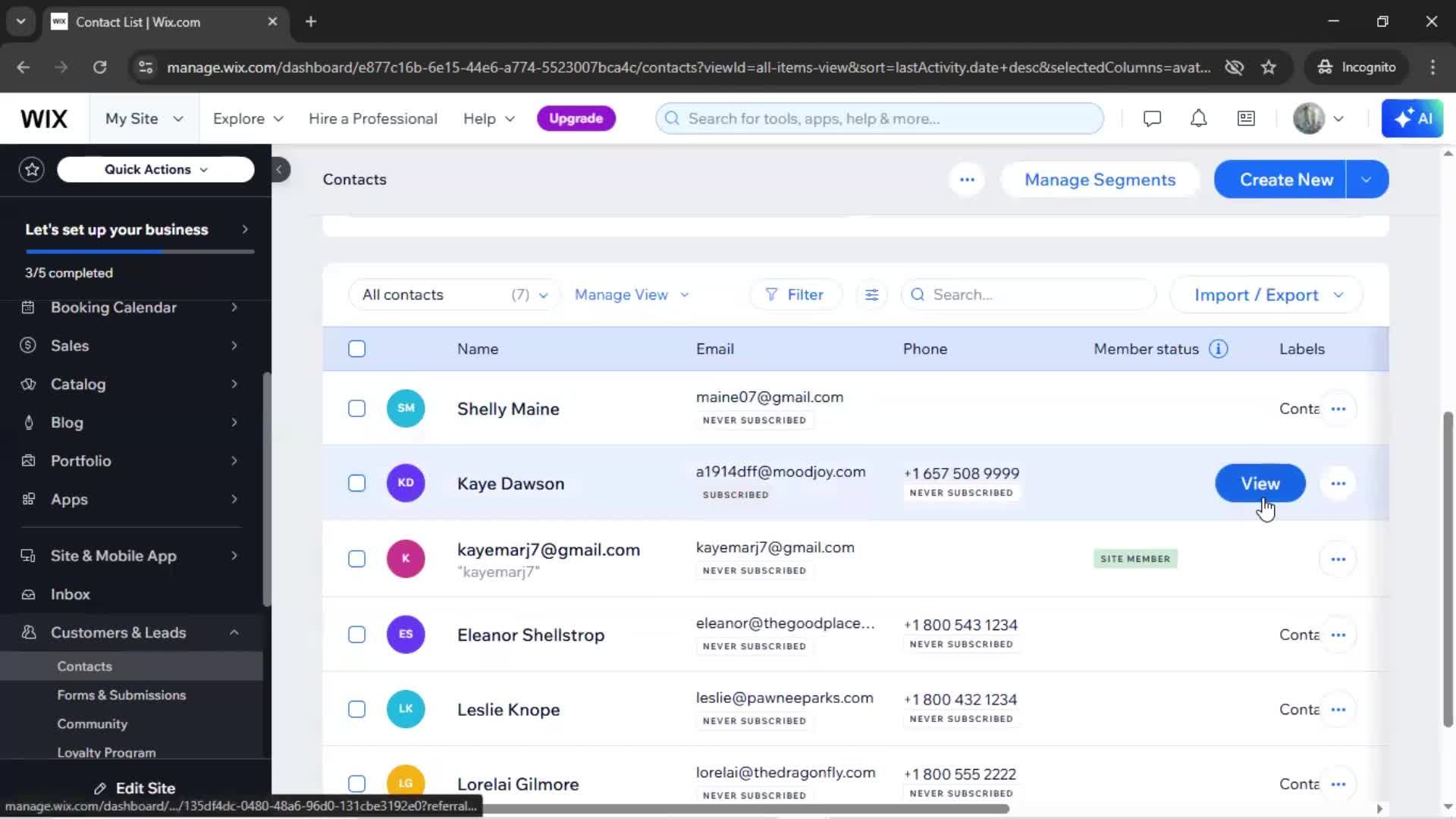 CRM screenshot