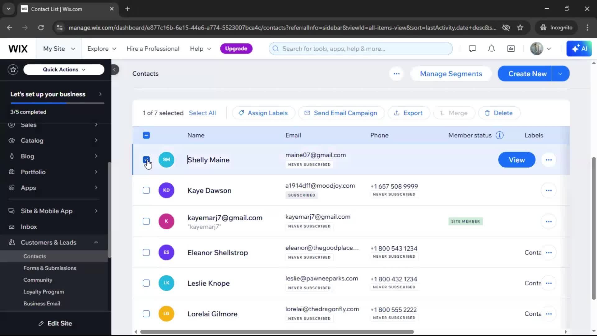 CRM screenshot