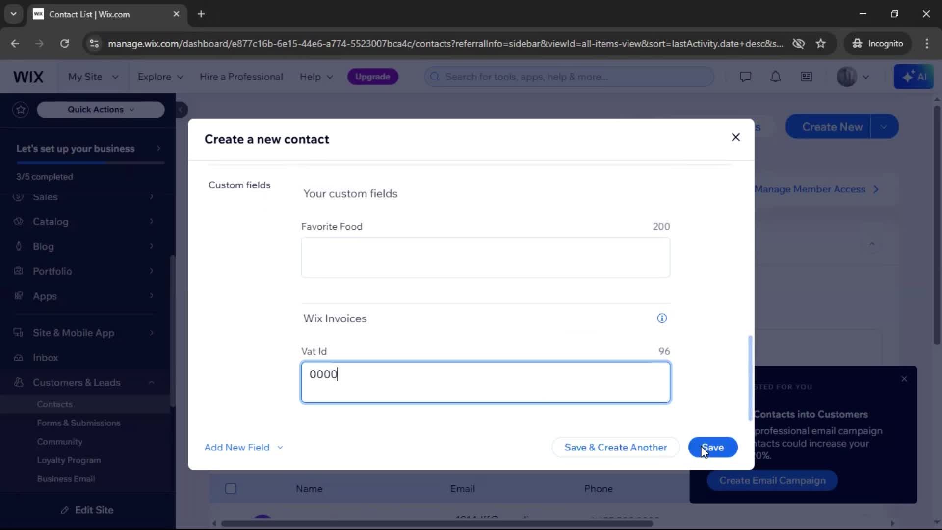CRM screenshot
