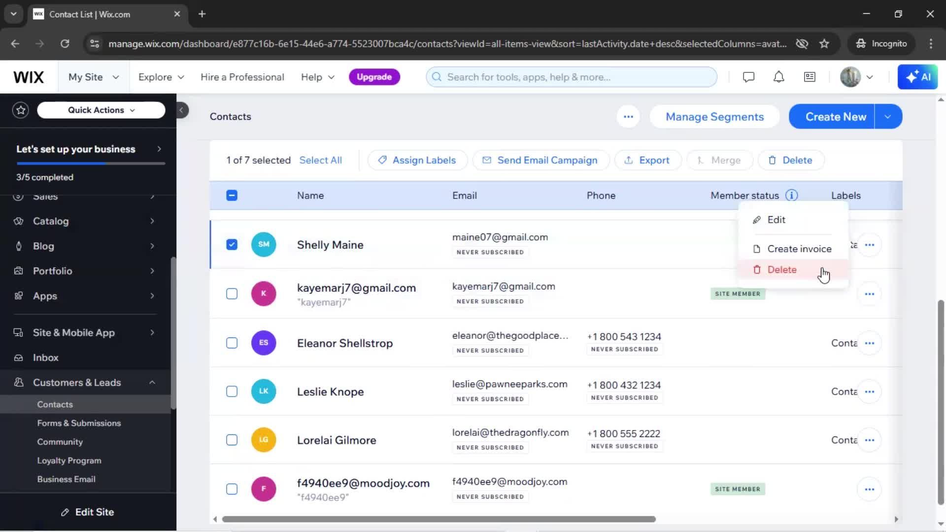 CRM screenshot