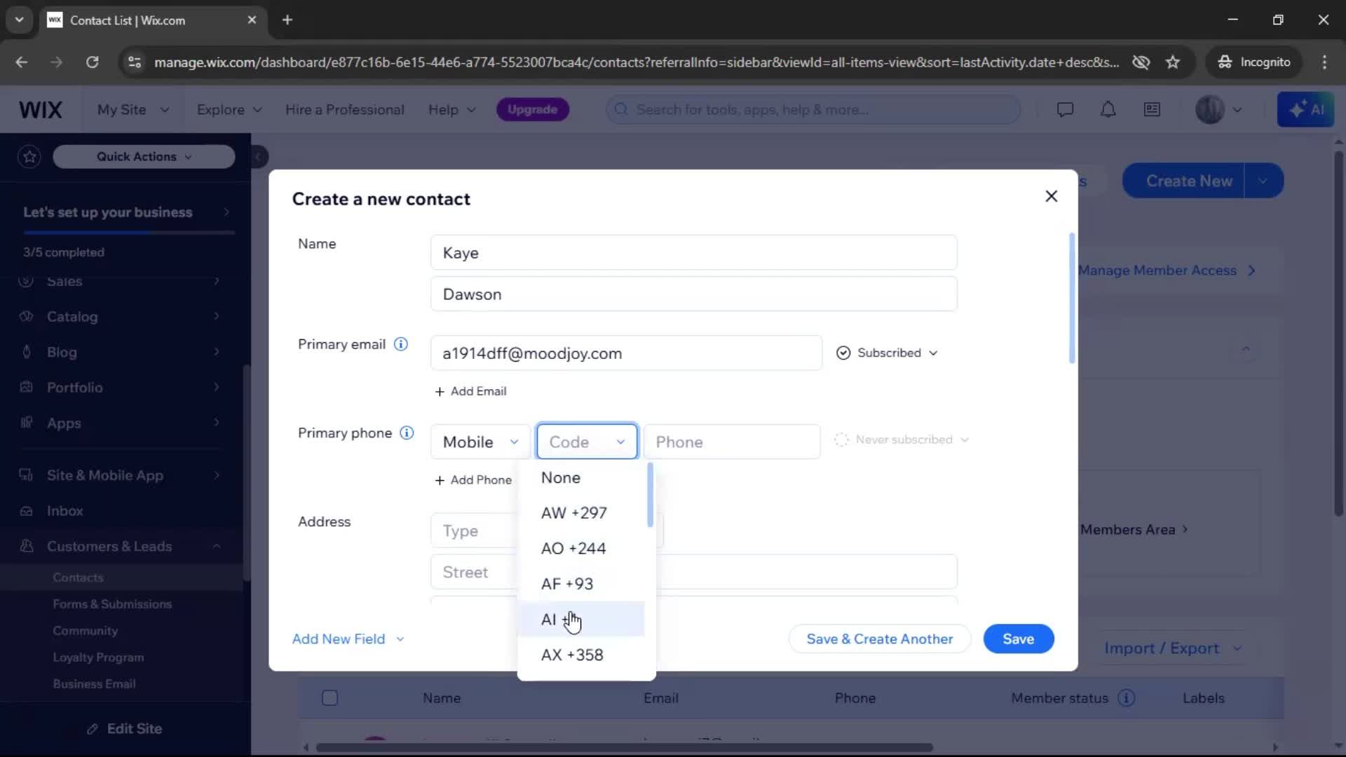 CRM screenshot