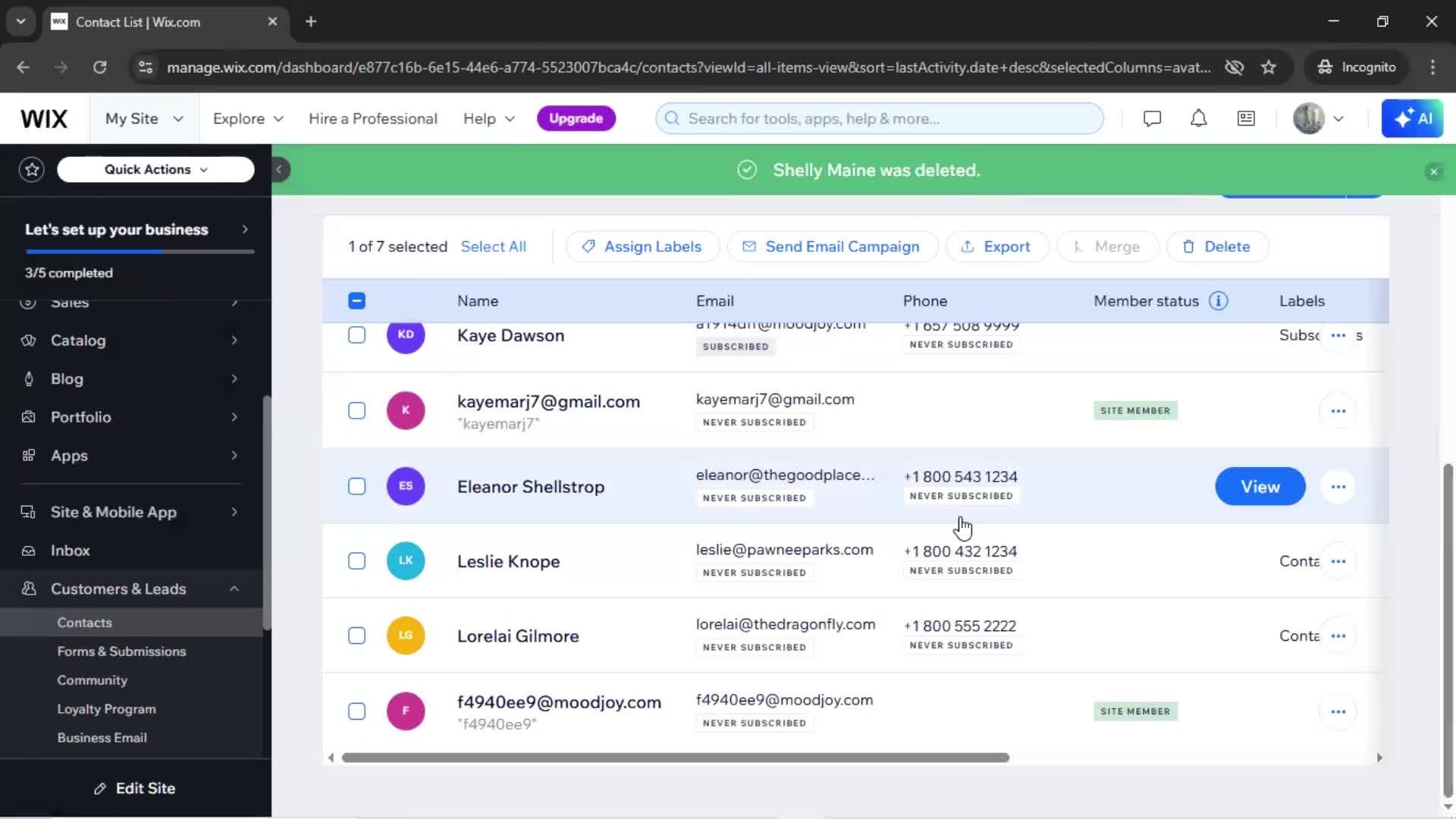 CRM screenshot
