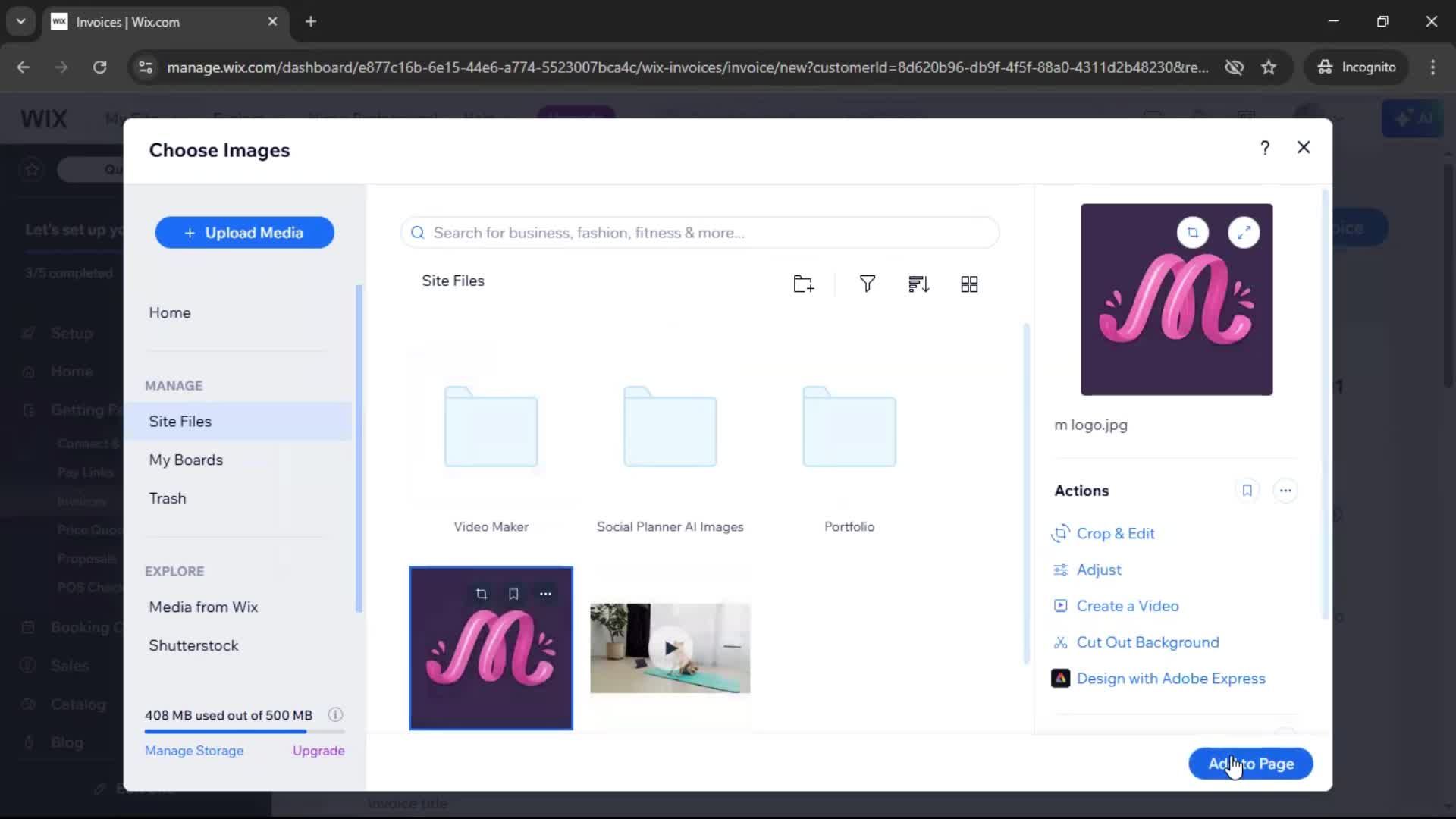CRM screenshot