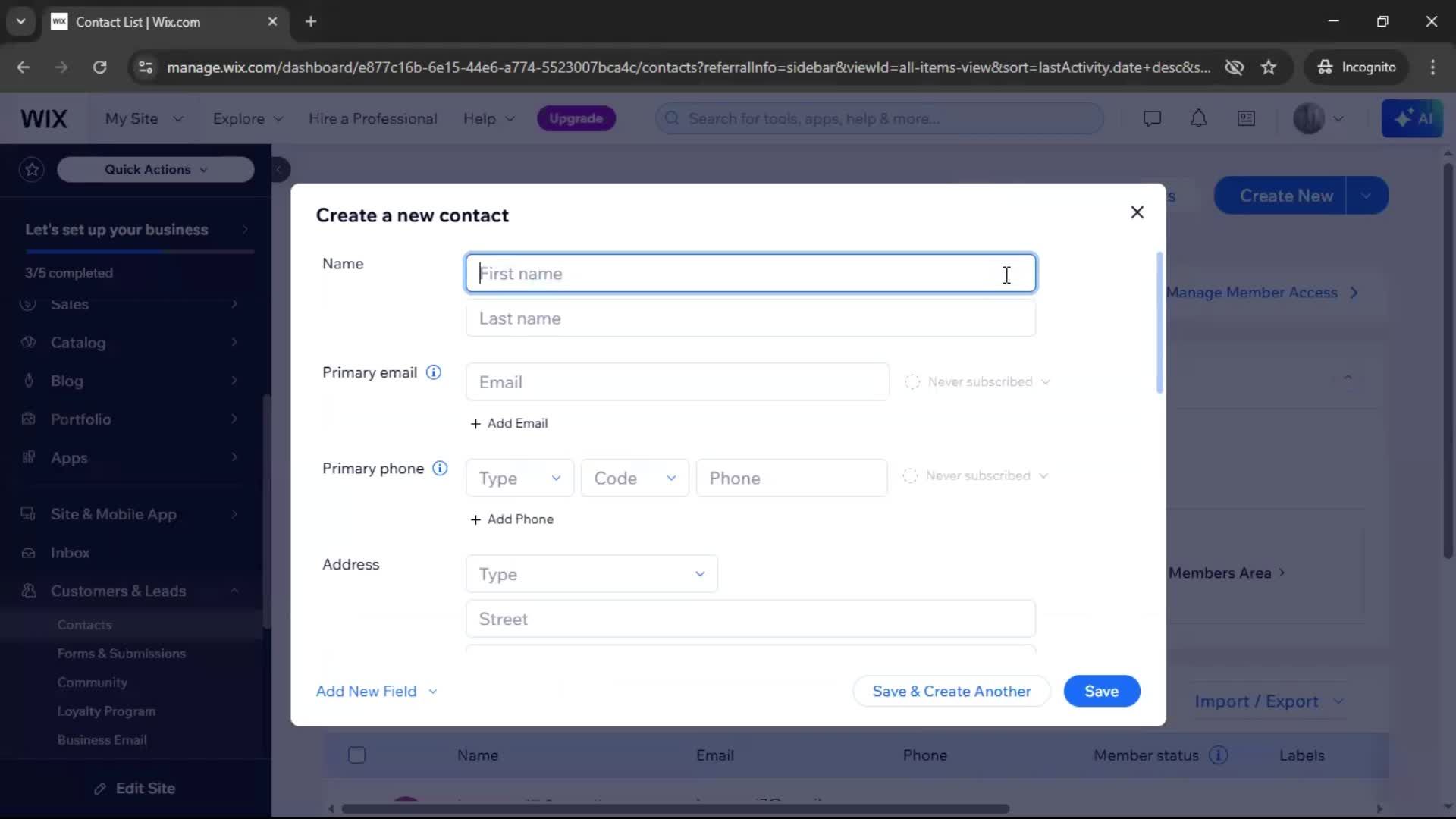 CRM screenshot