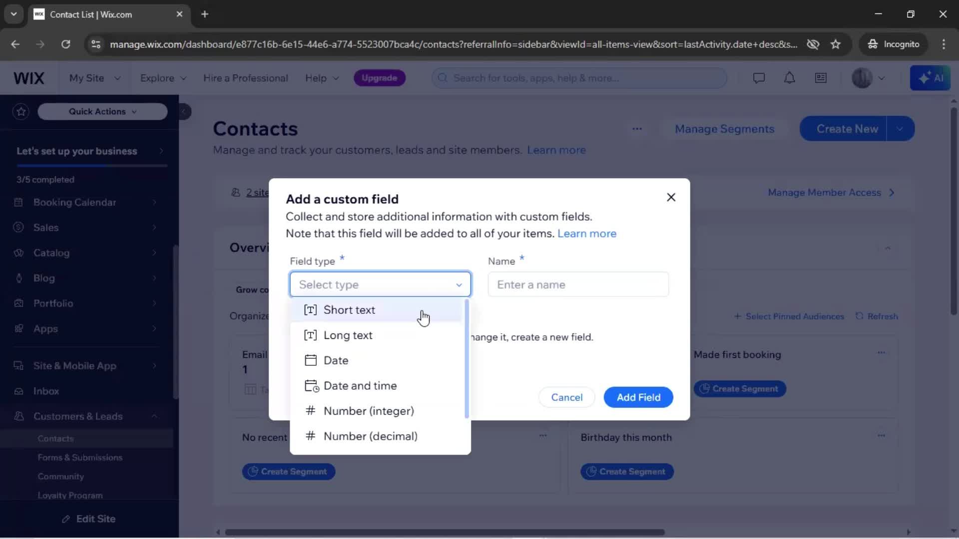 CRM screenshot