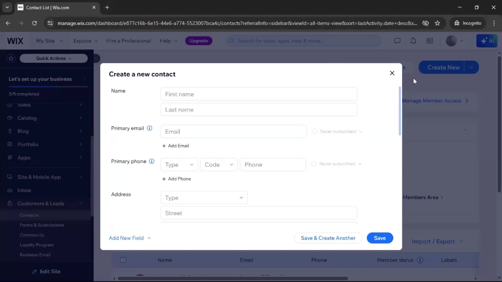 CRM screenshot