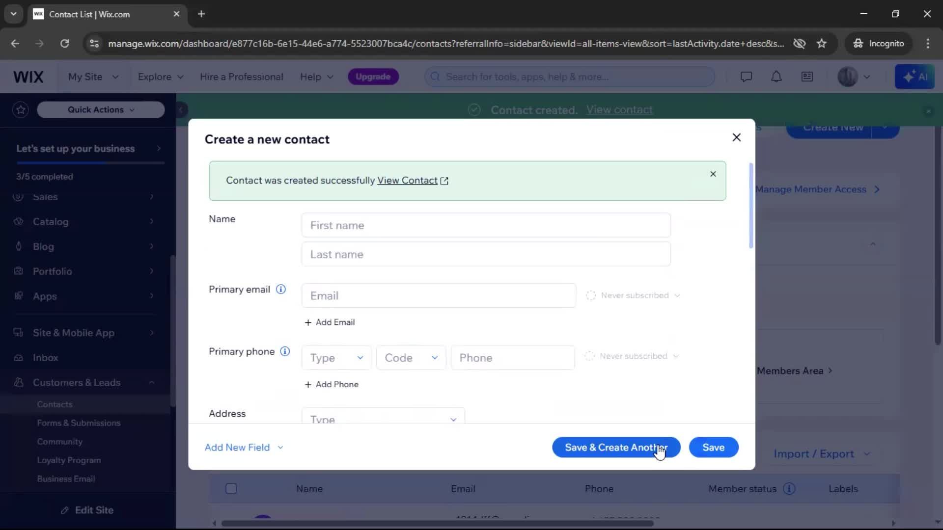 CRM screenshot