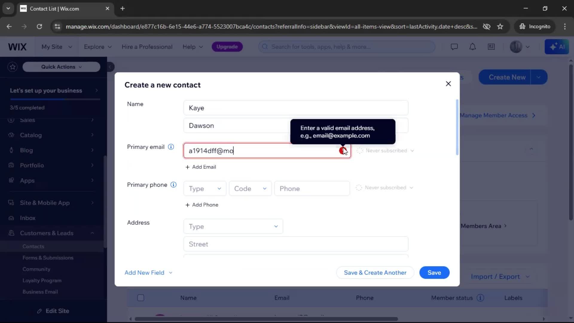 CRM screenshot