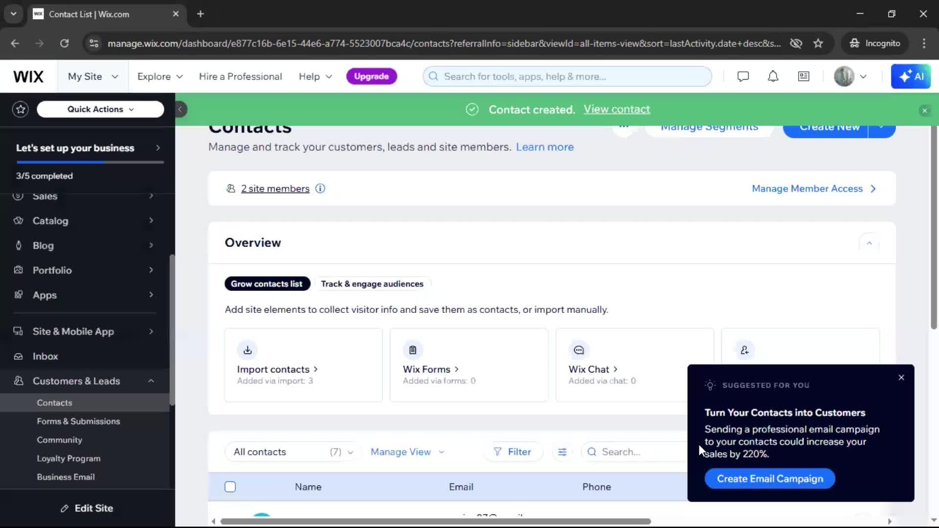 CRM screenshot