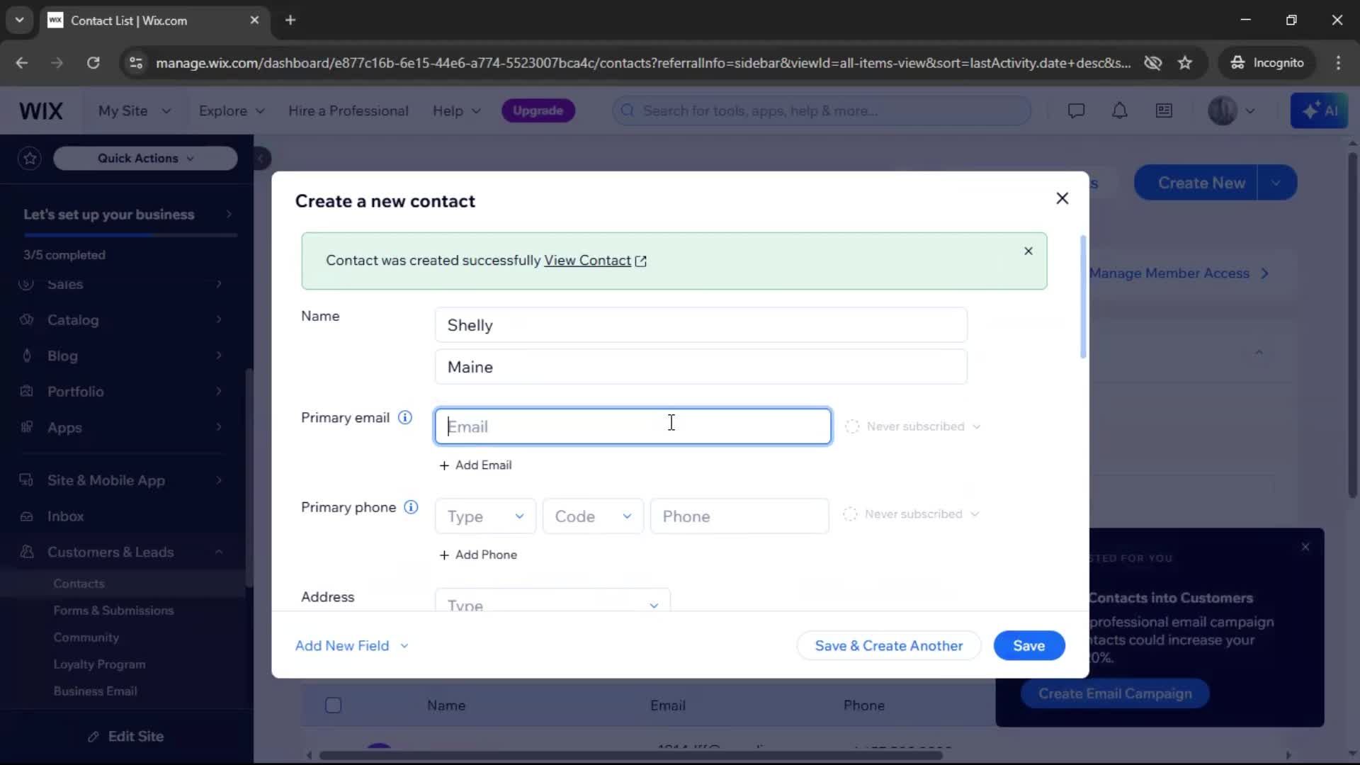 CRM screenshot