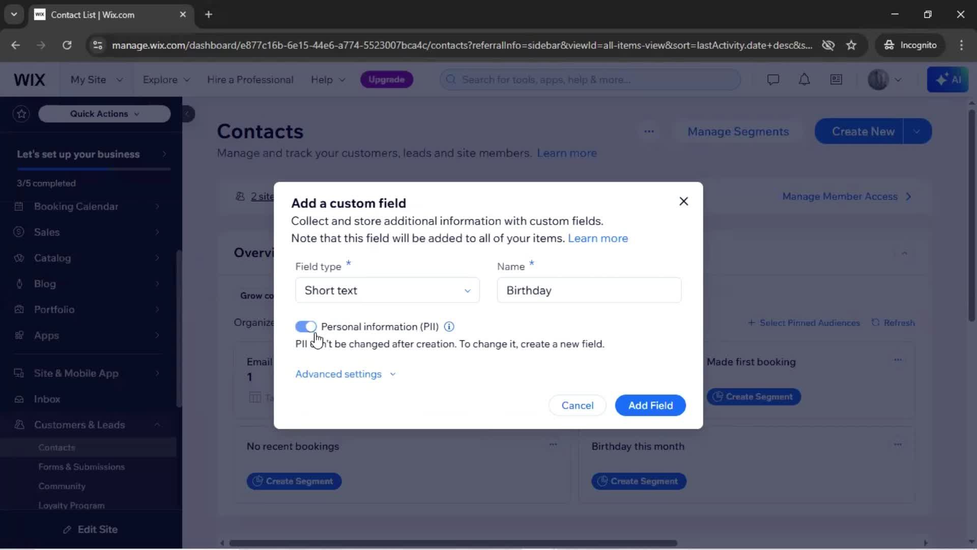 CRM screenshot