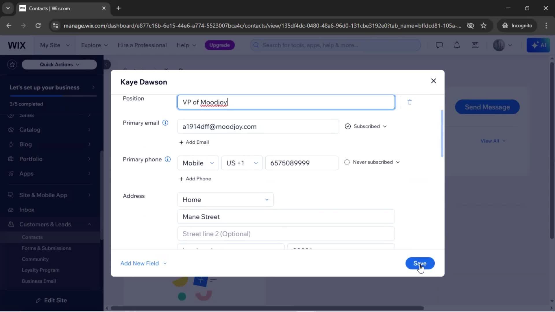 CRM screenshot
