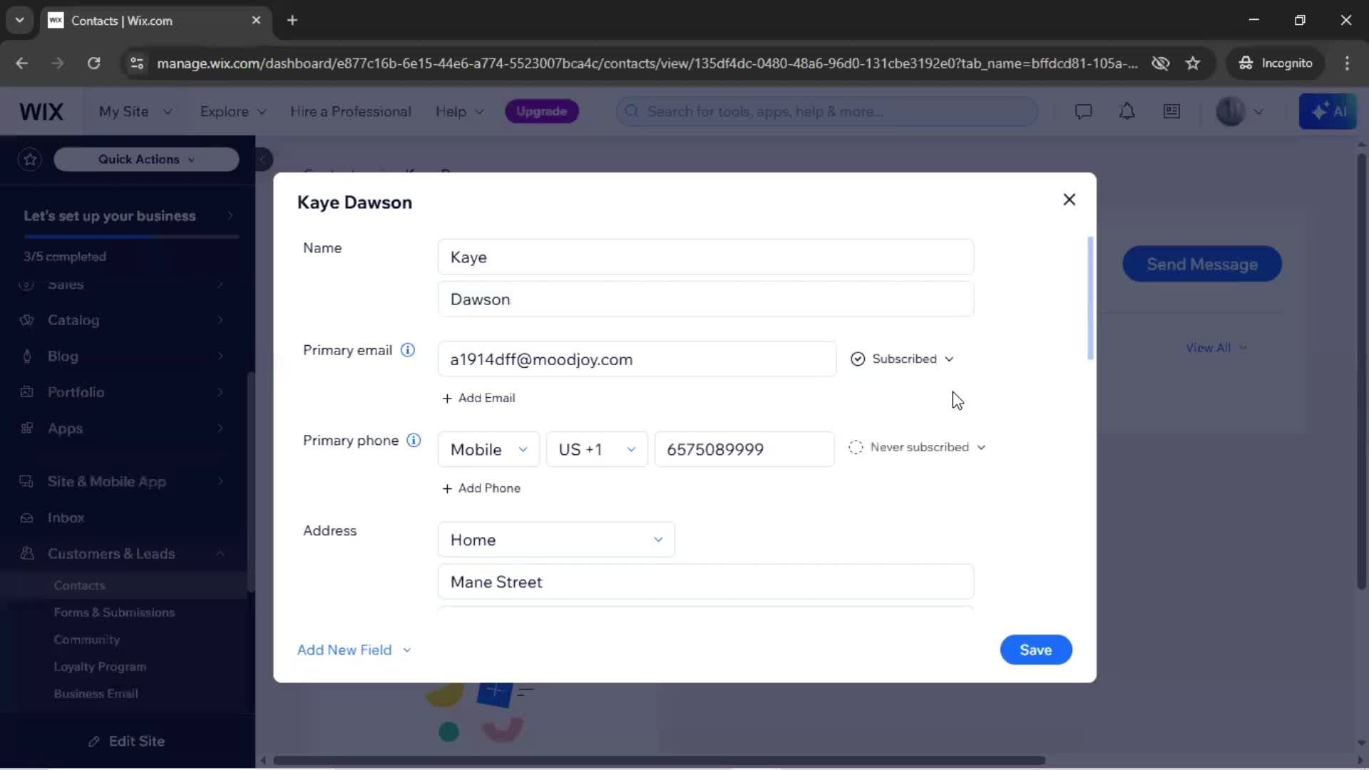 CRM screenshot