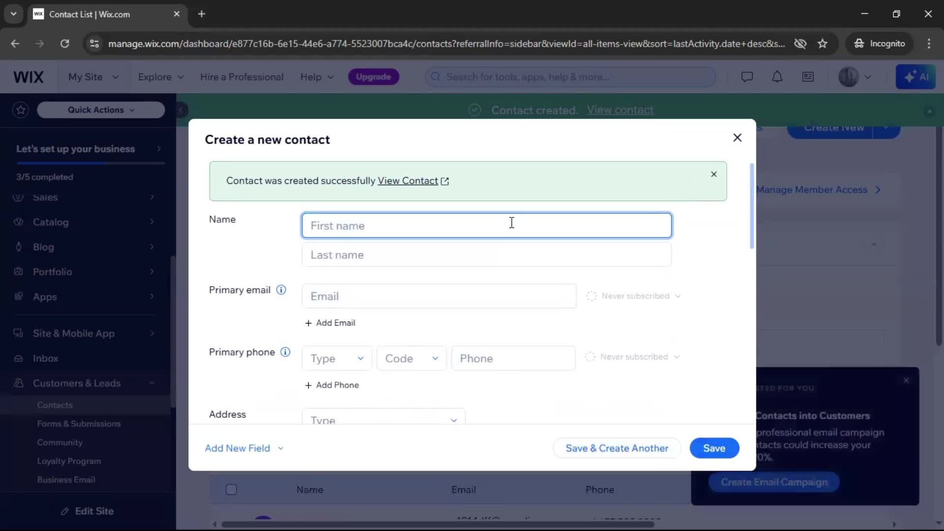 CRM screenshot