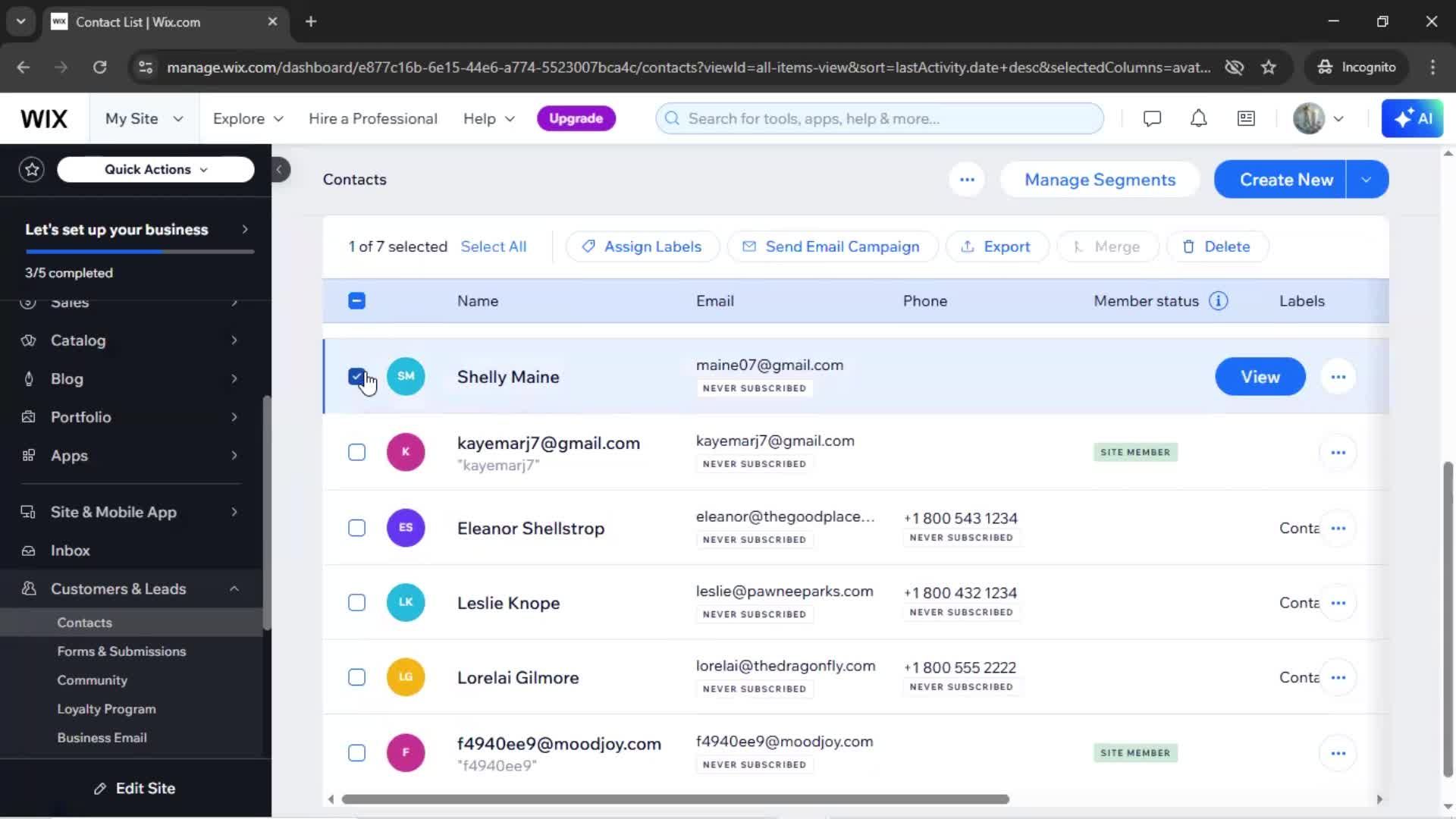CRM screenshot